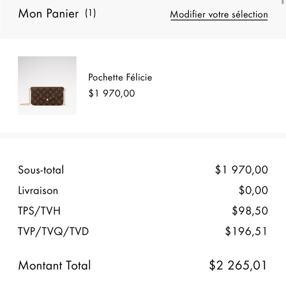 LOUIS VUITTON MONOGRAM FELICIE POCHETTE - Picture 5 of 6